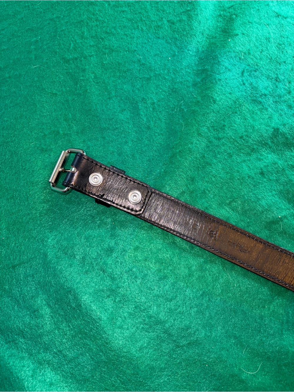 Black Leather Men's Belt — Handcrafted Style - Picture 9 of 11